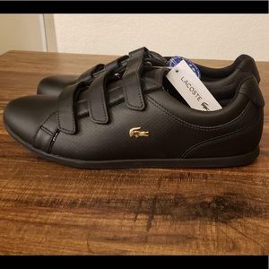 NWT Lacoste Rey Strap 317 Women’s Black Sneakers